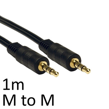 3.5mm Stereo Jack to Jack Gold Connector 1m 2TT-01