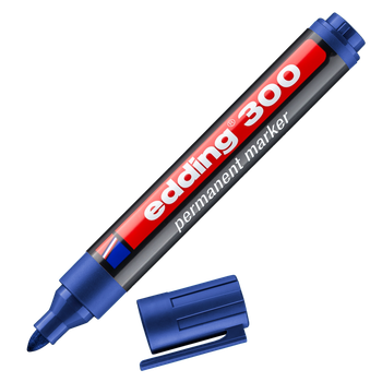 edding 300 Permanent Makrer A8 Bullet Blue Box of 10 EDD300003