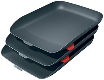 Leitz Cosy Letter Tray Set of 3 Velvet Grey 53582089 53582089