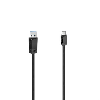 Hama USB-C Cable USB-C Plug - USB-A Plug USB 3.2 Gen 1 5 Gbit/s 3m Black 00200653