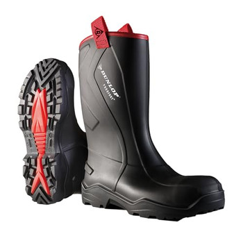Dunlop Purofort +Rugged Full Safety Rigger Boots Black Size 11 C76204311