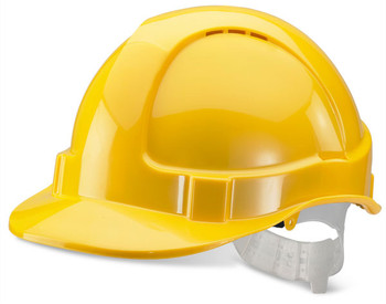 Beeswift Economy Vented Safety Helmet Yellow BBEVSHY