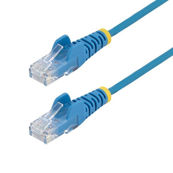 StarTech.com 5m Blue Slim CAT6 Ethernet Cable Snagless 100W PoE UTP LSZH 28AWG P N6PAT5MBLS