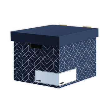 Bankers Box Decor Storage Box Urban Midnight Blue Pack of 5 4482801