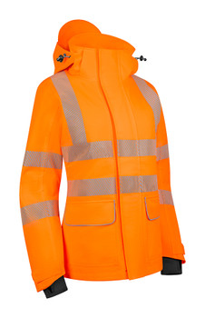 Beeswift Stormwear Womens Hi-Vis Jacket Orange Size 14 BSDWSJOR14