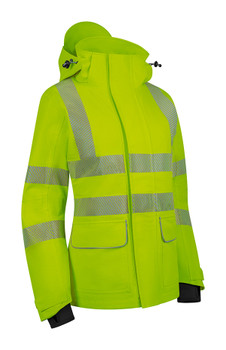 Beeswift Stormwear Womens Hi-Vis Jacket Saturn Yellow Size 12 BSDWSJSY12