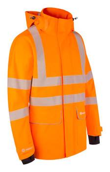 Beeswift Stormwear Mens Hi-Vis Jacket Orange Size 3XL BSDSJOR3XL