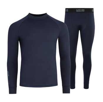 Jcb Workwear Unisex Base Layer Set Navy Blue Size 4XL JCB019N4XL