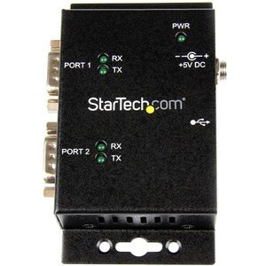 Startech Usb To Serial Adapter 2 Port Wall Mount Din Rail Clips Industrial Com P ICUSB2322I