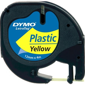 Dymo Lt Plastic Black On Yellow Polyester Belgium Dymo Letratag 100T Letratag 10 S0721620