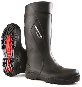 Dunlop Purofort +Full Safety Wellingtons Black Size 10.5 C76204110.5