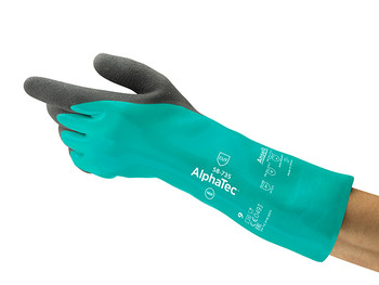 Ansell Alphatec 58-735 Gloves Green Size L AN58-735L