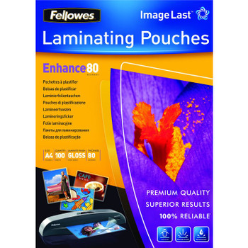Fellowes ImageLast A4 80 Micron Laminating Pouch - 100 pack 5306114