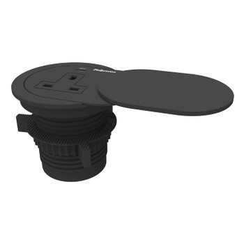 Fellowes Power Spot with 1 Power Socket & 1 USB-C Port Black 100136977