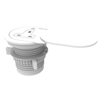 Fellowes Power Spot with 1 Power Socket & 1 USB-C Port White 100137176