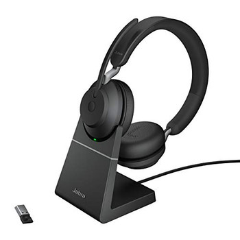 Jabra Evolve2 65 USB-A UC Stereo Headset with Charging Stand EVOLVE265UCSTEREOSTANDA