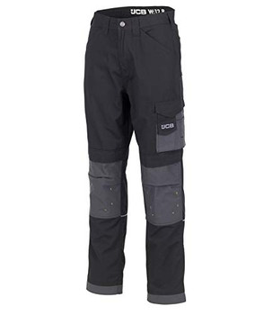 Jcb Workwear Trade Rip Stop Trousers Black/Grey Size 38 D+II-38