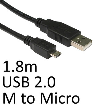 Usb 2.0 A Male To Usb Micro B Cable 1.8 Meters Black 99CDL2-1602