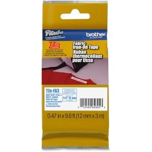 Brother P-Touch Tze-Fa3 Label Tape 12 Mm Width X 3 M Length Thermal Transfer Whi TZEFA3