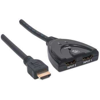 Manhattan Hdmi Switch 2-Port 1080P Connects X2 Hdmi Sources To X1 Display Manual 207416