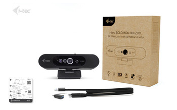 I-Tec Solomon Wh200 2K Webcam Windows Hello. Megapixel Approx.: 4 Mp Maximum Vid CAMSOLOMON2KW200