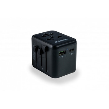 Verbatim  49544 Uta-02 Universal Travel Adapter With 1 X Usb-C Pd 20W / 1 X Usb- 49544