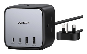 Ugreen 90906 mobile device charger Universal Grey Silver AC Fast charging Indoor 90906