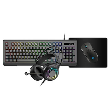 VIDA GAMER BLK 4IN1 USB KB MS HS KIT Keyboard Mouse Included Gaming QWERTY  En GAMER4IN1-BLK