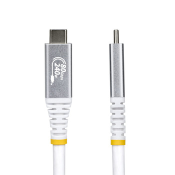 Startech  1M 3.3Ft Usb4 Cable 80Gbps Usb-If Certified Usb-C Cable 240W 8K 120Hz/ CC1M80GUSB4CABLEW