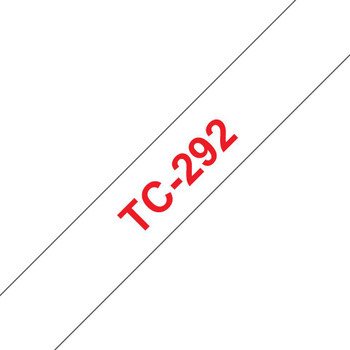 Brother TC-292 Tape Red On White 9mm TC-292