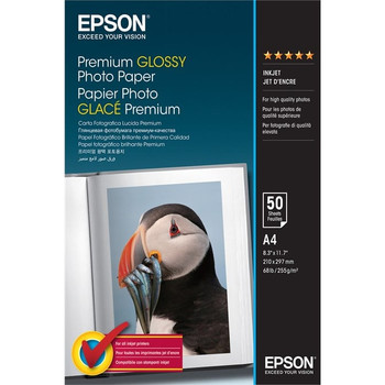 Epson Premium Glossy Photo Paper - A4 - 50 Sheets C13S041624