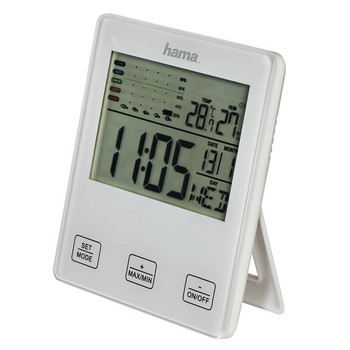 Hama TH-10 Thermo/Hygrometer Mould Alarm Digital Date White 00176967