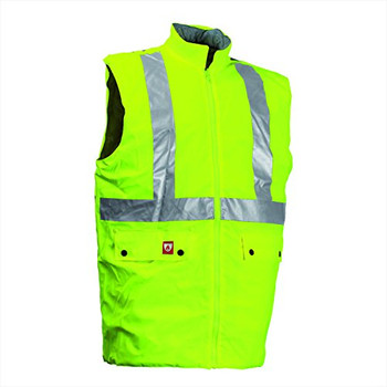 Beeswift Fire Retardant Hi-Vis Anti-Static Padded Jacket Saturn Yellow Size L CFRLR3456SYL