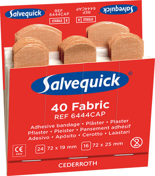 Salvequick Fabric Plasters Refill Pack 6X40 Flesh CM0543