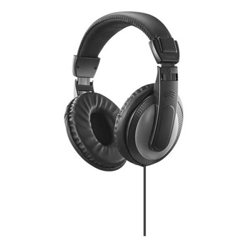 Hama Shell II Headphones Over Ear One Sided Long Cable 6m Black 00221782