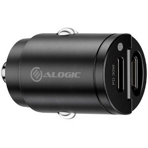 Alogic 30W Car Charger Usb-C Ports Fast Charging for Laptops Tablets And Smartph CRCC30