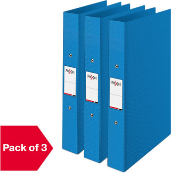 Rexel Choices A4 Polypropylene Ring Binder Blue Pack 3 2115728 2115728
