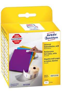 Avery AS0722550 Self-Adhesive Label Rectangle AS0722550