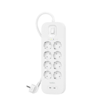 Belkin SRB004VF2M-V2 Srb004Vf2M White 8 Ac SRB004VF2M-V2