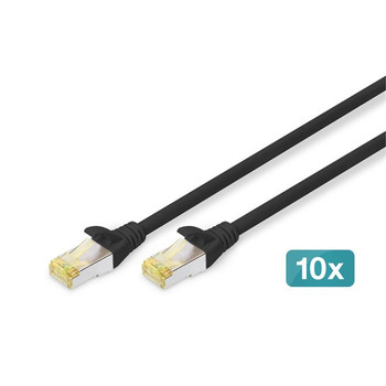 Digitus CAT 6A S/FTP patch cord 10 pieces DK-1644-A-010-BL-10