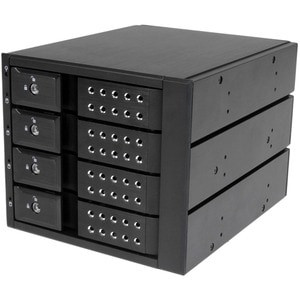 Startech  4 Bay Aluminum Trayless Hot Swap Mobile Rack Backplane for 3.5In Sas I HSB4SATSASBA