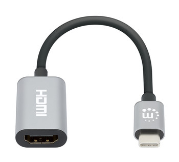 Manhattan Usb-C To Hdmi Cable 4K@60Hz 5 Gbps Usb 3.2 Gen1 Aka Usb 3.0 11Cm Black 153973