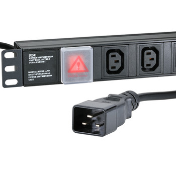 Cablenet 8 Way C13 Horizontal 1u PDU with C20 3m Feed IEC8HC20