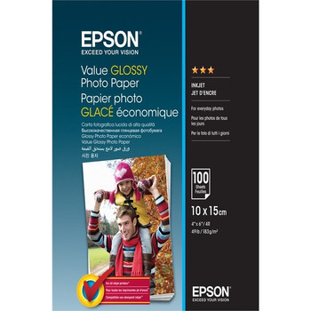 Epson Value Glossy Photo Paper - 10x15cm - 100 sheets C13S400039