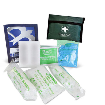 Click Medical Hse 1 Person First Aid Kit In Pouch Green Size 14X20CM CM0004