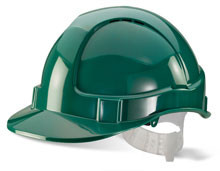 Beeswift Economy Vented Safety Helmet Green BBEVSHG