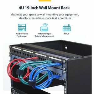 Startech 4U Wall Mount Rack 14In Deep 19 " Wall Mount Network Rack Wall Mounting WALLMOUNT4