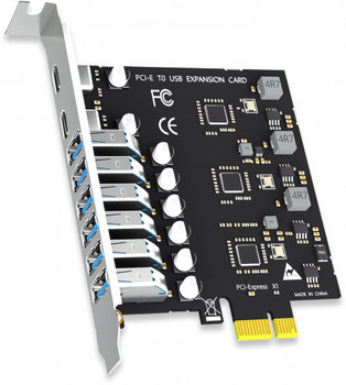 Quiet Pc PCIe to 6x Type-A and 2x Type-C USB Card QPC-USB-CARD-6A-2C
