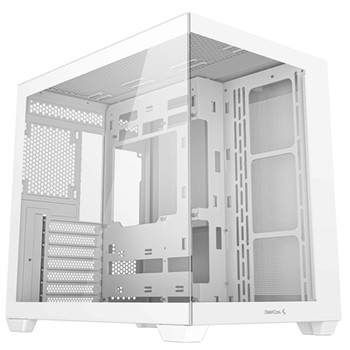 Deepcool Cg530 Dual-Chamber Computer Case Tempered Glass Panels Advanced Cooling R-CG530-WHNDA0-G-1
