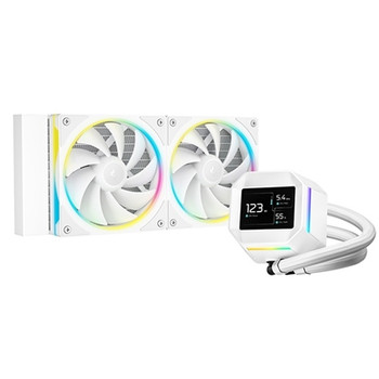 Deepcool Lm240 White Liquid Cpu Cooler With 2.4" Ips Display 240Mm Aio Dual 120M R-LM240-WHDMMC-1